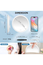 10 X Magnifying Mirror With Light, 3 Colour Modes, Dimming, 15 Cm, Illuminated, Suction Cups, Travel Mirror, High Magnification Makeup