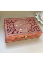 Exquisitely Hand Brass-Filled Wooden Jewelry Box| Handmade Decorative Case| Kit| Vanity| Organizer For Women, Girls, Necklaces, Gold, OUD BOX , Storage, Money, Wedding Gift , (6 x 4 inch)
