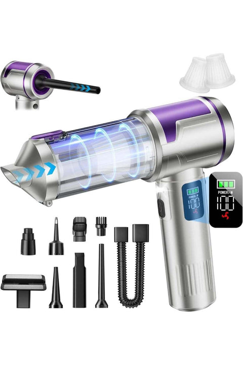 Car Vacuum Cleaner Cordless, 4-in-1 Wireless Handheld Vacuum & Air Duster & Pump