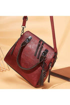 4-Piece Double Zipper Bags Red