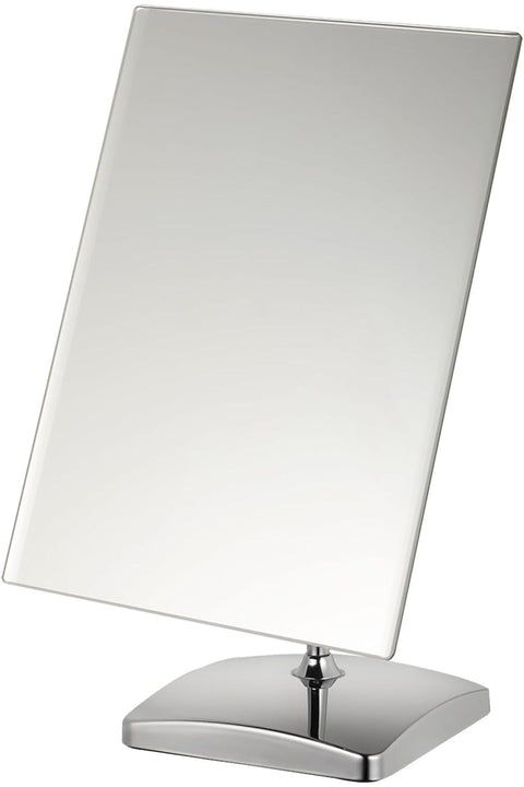 1X Large Table Desk Mirror with Stand for Office Desktop, Makeup Vanity and Bathroom Countertop - Personal Adjustable Face Mirror