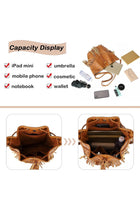 Leather Bucket Bags for Women Crossbody Purses Ladies Shoulder Handbags