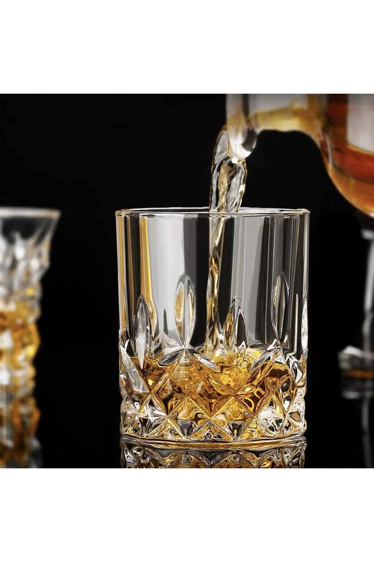 Whiskey Glasses Set of 6 300ML/10OZ,Premium Scotch Glasses,Bourbon Glasses for Cocktails,Rock Style Old Fashioned Drinking Glassware 300ml Set Of 6(A)