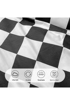 Lunoroey Checkered Duvet Cover Set Double Size Black And White Checkerboard Plaid Grid Quilt Cover