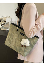Women Shoulder Tote Bag, Beige PU Fashionable Travel Bags, Comfortable Commuter Bag for Large Capacity, Weekender Shopper Handbag for Ladies