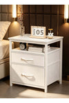 Nightstand with 2 Drawers and 1 Open Shelf, Side Table for Living Room and Bedroom