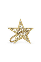 3 Piece Star Napkin Ring - Gold