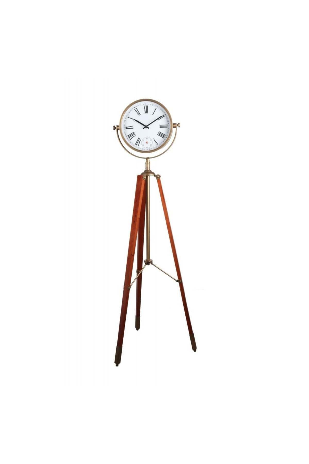 New In Metal Mdf Stand Wooden Floor Clock 57x49.5x178Cm