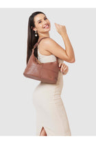 Women Taupe Solid Casual Hobo Bag