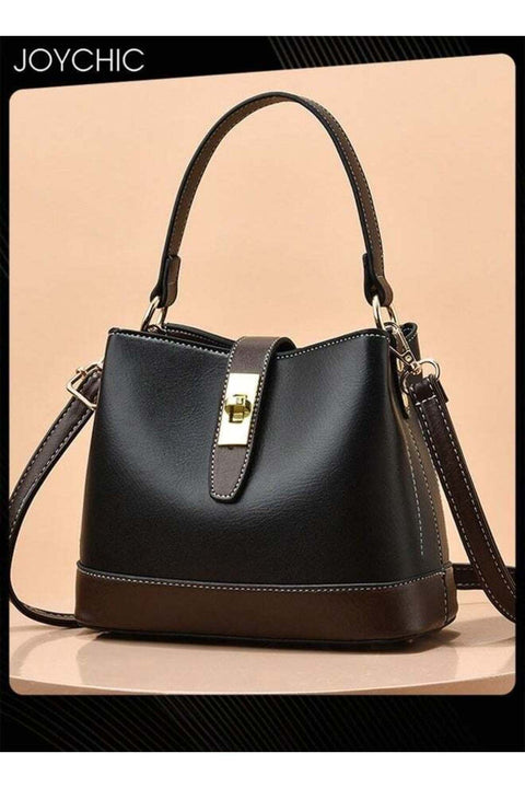 Women Shoulder Bag Ladies Vintage PU Leather Waterproof and Wear-resistant Zipper Multifunction Crossbody Bag