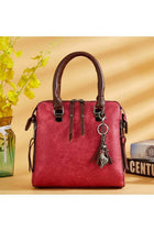 4-Piece Double Zipper Bags Red