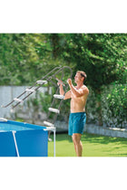 2.2m x 1.5m x 0.6m Rectangular Metal Frame Above Ground Swimming Pool – Durable Steel Construction for Backyard Family Fun