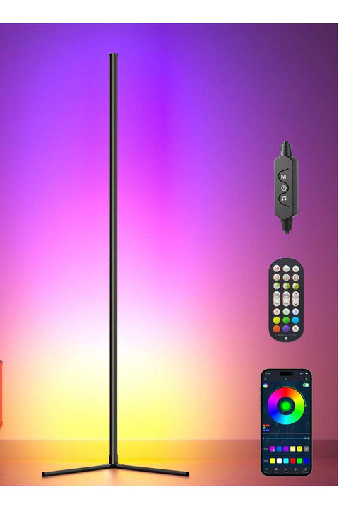 Smart LED Floor Lamp 65 inch Corner Lamp 16 Million Colour Changing Modern Floor Lamp