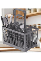 Universal Dishwasher Utensils Silverware Cutlery Basket Compatible with Maytag, Samsung, Kenmore,GE, Bosch, Whirlpool, KitchenAid and Many More (Gray)