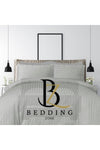 4-Piece Duvet Cover Set, 100% Microfiber, Striped and Solid Pattern, Zipper Closure