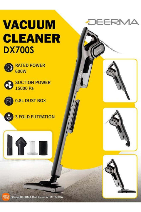 Handheld and Upright 2-In-1 Vacuum Cleaner with HEPA Filter, Ergonomic Handle,