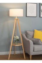 Nordic Modern Bedroom linen cover Standing Floor vertical lamp With 9W bulb and Remote control