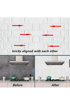 30Pcs 3D Wall Sticker Wall Panels White Brick Wallpaper Self-Adhesive Waterproof PE Foam for Living Room TV Wall and Home Decor