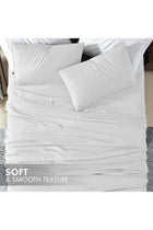3-Piece King Bed Sheet Set – 100% Cotton Sateen Stripe Patterned – Size: 260x280cm + 2 Pillowcases