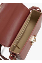 Textured Twist Lock Shoulder Bag