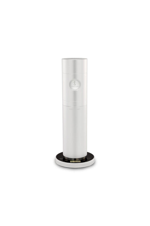 SCENTA FLORA - - Portable Essential Oil Diffuser - Compact, Stylish, Adjustable Fragrance Levels, App-Controlled, Touch Screen, Whisper-Quiet Operation (Silver)