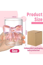 2 Pcs Pink Bow Champagne Glasses Set