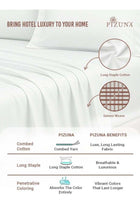 Pure Combed Cotton Bed Sheet Set King Size White, 400 Thread Count Sateen Weave Bedsheet Set