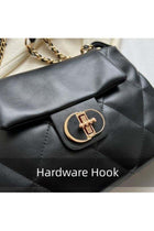 Women's Fashion Simple Shoulder Bag, Lingked Armpit Bag Sling Bag Side Bag, Solid Color PU Leather Chain Tote Bag Handbag Gift