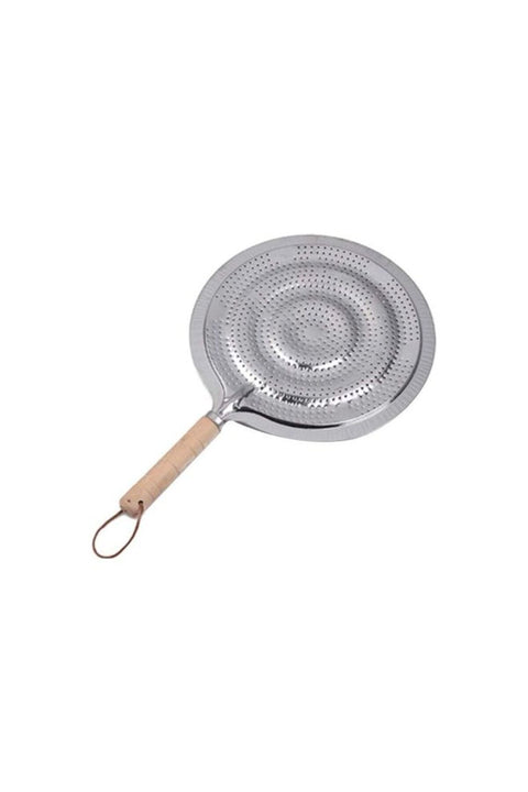 Heat Diffuser With Wooden Handle Silver/Beige