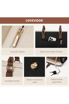Laptop Tote Bag for Women,Leather Work Bag, Waterproof Business Teacher Bag,Large Computer Handbag Purse Briefcase,Office Gifts for Women