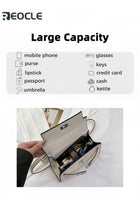Women Crossbody Bags Retro Style Women's Classic Leather Handbags Purses with Metal Buckle Decoration for Vacation Travel and Work