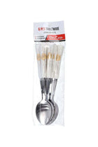 6-Piece Tea Spoon Set White/Yellow/Silver
