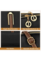Crossbody Bag for Women, Leather Handbags, Ladies Phone Bag with Adjustable Wide Strap, Fashion Shoulder Bags with Zip for Shopping Travelling Work City Walks