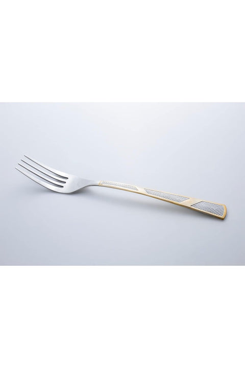 CT-ELS/DF Berger Elsa Dinner Forks Set of 3, Stainless Steel Table Dining Forks, Golden Design