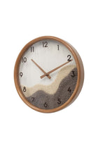 New In Fabric Waves Grey-White Wall Clock 30x30x4Cm