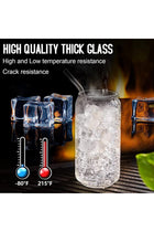 Drinking Glasses 4pcs Set – 470ml (16oz) Can-Shaped Clear Glass Cups, Iced Coffee & Tea Tumblers