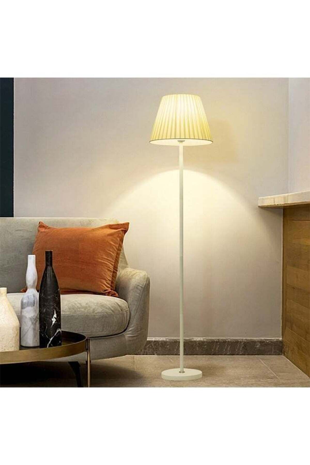 Floor Lamp with Led Bulb,3 Color Modes,Adjustable Height