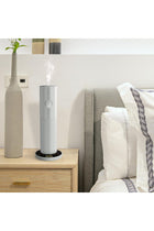 SCENTA FLORA - - Portable Essential Oil Diffuser - Compact, Stylish, Adjustable Fragrance Levels, App-Controlled, Touch Screen, Whisper-Quiet Operation (Silver)