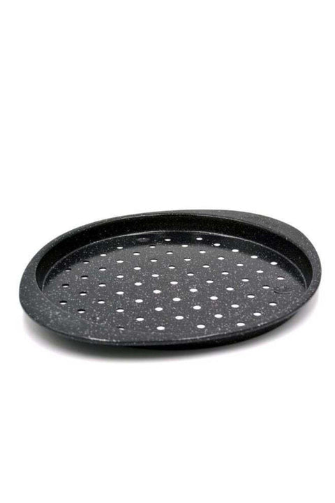 Granite 12-Inch Pizza Crisper Pan with Carbon Steel Coating for Home Oven Baking | Premium Quality Non-Stick Pizza Tray PR48777