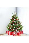 Fresh Premium Christmas Tree with Red and Silver Decorations 250cm