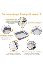 Collapsible Dish Rack for Drying Dishes, Space-Saving and Foldable Design with Versatile Removable Components, Dinnerware Storage Organizer for Small Kitchen Spaces