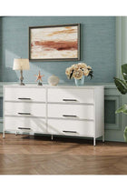 Dressing Storage Model with Electric 6 Drawers For Home inside Room 59.8" inch White Color