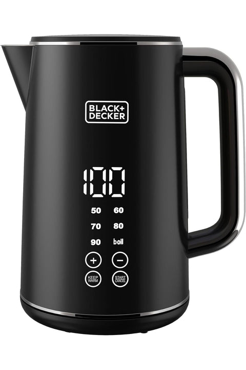 BLACK+DECKER Digital Kettle, 2200W, 1.7L, Touch Screen, Double Wall Design, 6 Preset Temps, 30-Min K