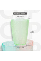 Unbreakable Plastic Drinking Glasses Set of 4, 350ml Reusable Tumblers, Colorful, BPA-Free, Dishwasher Safe, Water Juice Cups, Ideal for Gifts