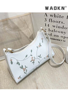 Women's Sweet and Fresh Embroidered Shoulder Bag, Ladies Casual Versatile Armpit Bag Crossbody Bag