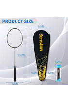 N80 Professional Quality Carbon Fiber Badminton Racket with Carry Bag Included