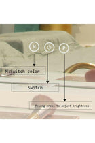 Hollywood Vanity Mirror with LED Lights, Touch Control, Large Makeup Mirror with 15 Bulbs, White (15LED White 60cmx52cm)