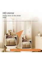 Full length mirror, HD 360° Rotating Floor Standing Rounded Mirrors with Coat Hanger & Shelf, Fitting Mirrors, Wooden Rotatable Mirror, Living Room Entrance Dressing Mirror (Style-C1)