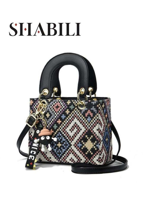 Women's Fashion Shoulder Bags, Ladies Doll Charm Handbag Tote Bags Clutch Bag, Portable Small Bag
