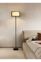 Floor Lamp Double Fabric Lampshade, 3 Color Temperatures Adjustable,Soft Light Floor Lamps